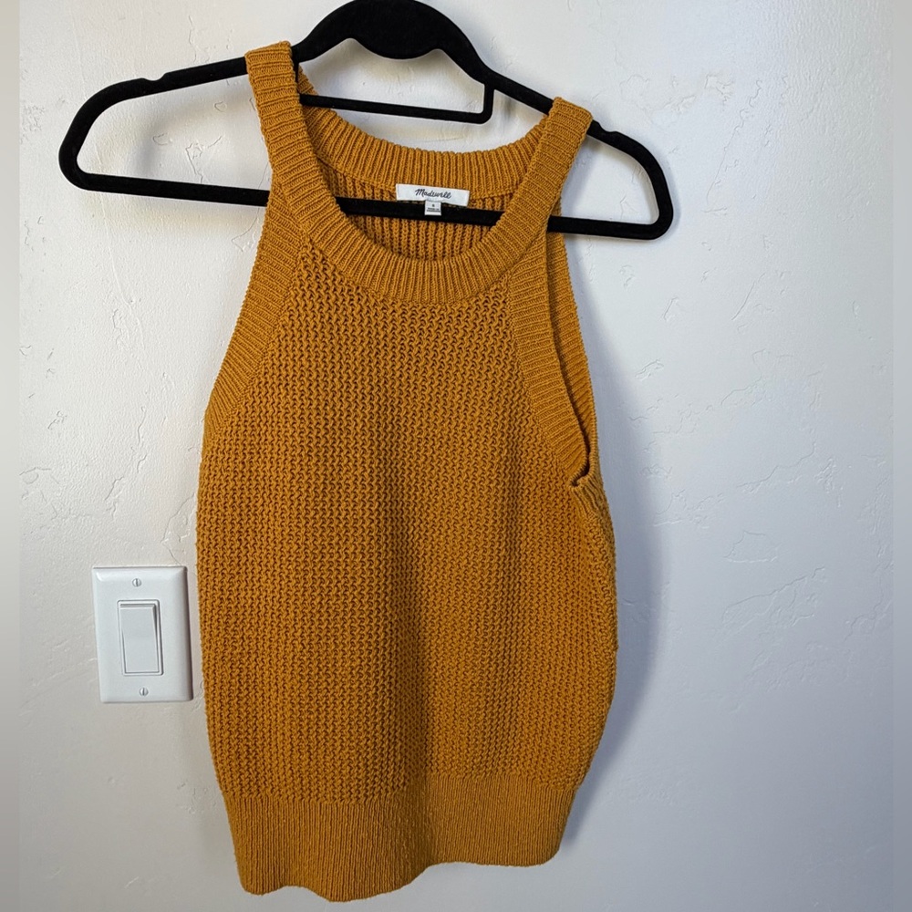 Madewell Mustard Knit Tank Top